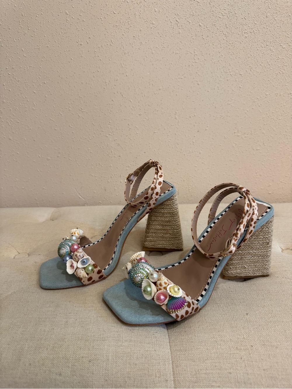 Betsey Johnson Anckor Heeled Sandals 8